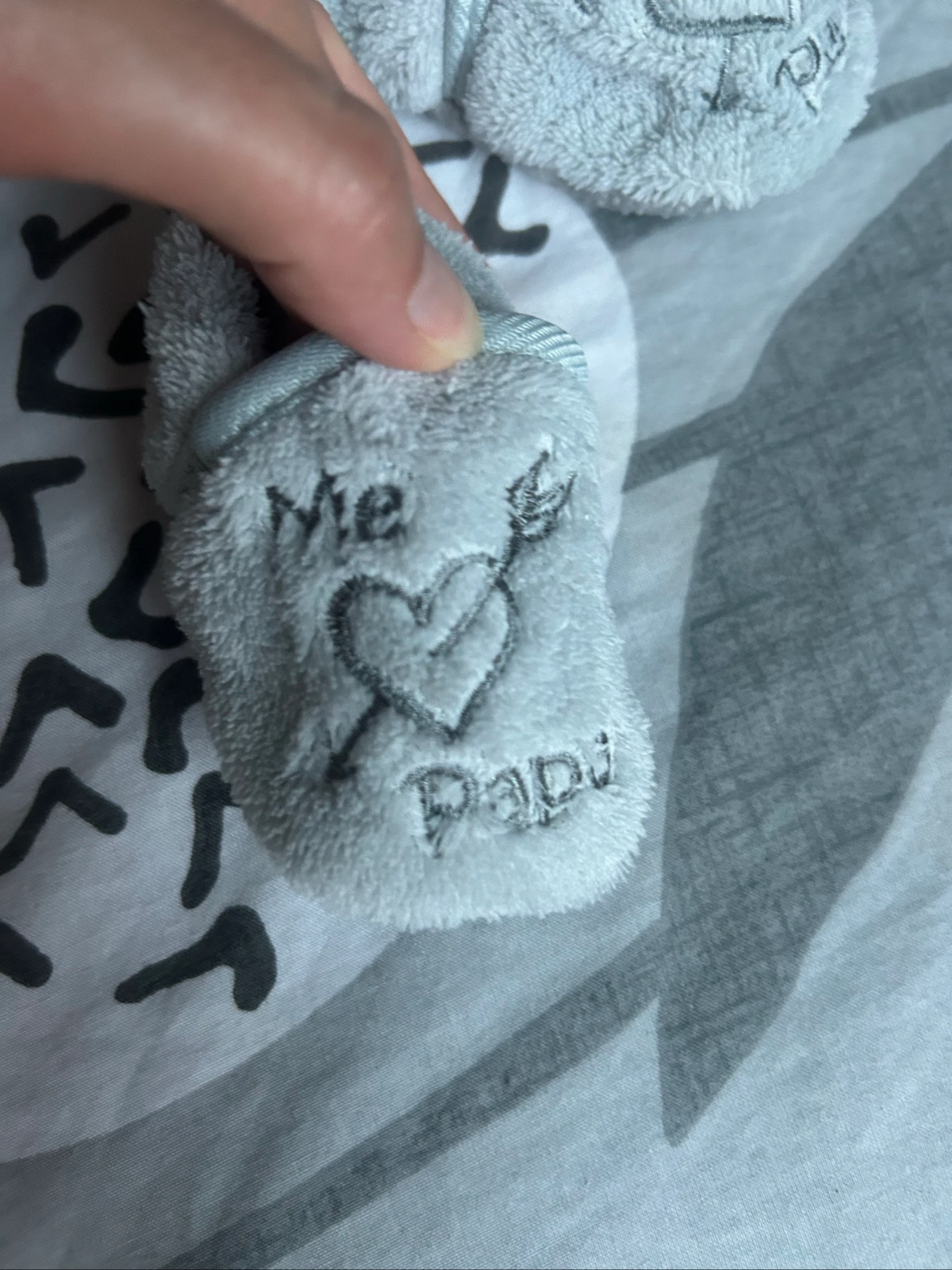 Baby slipper (labeled dad) – photo 3